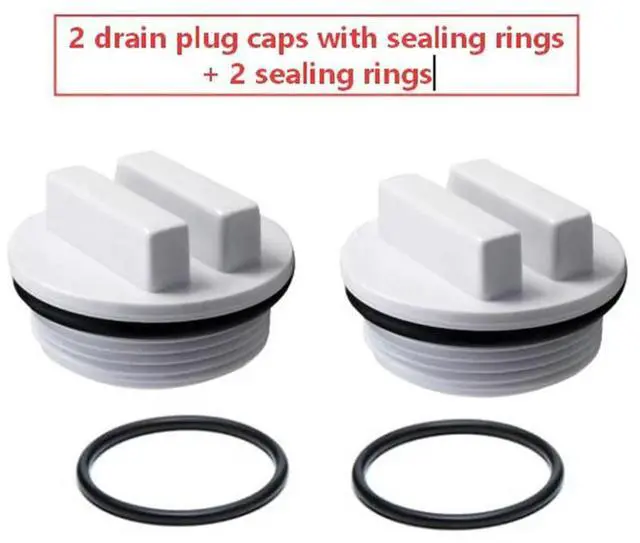 Alt view image 2 of 3 - 1 1/2 Inch Threaded Drain Cover Cap with Sealing Rings for Hayward Waterway Above Ground In Ground Pool Filters