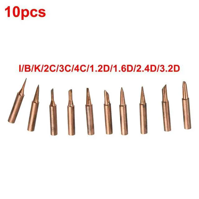 Alt view image 3 of 3 - Accessories Soldering Tip Solder Tip Tool 200°~480° Diamagnetic Head Lead-free Pure Soldering 10pc/Set Electric
