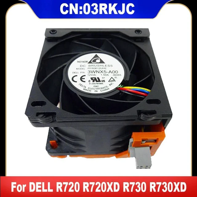 Main image of 03RKJC 3RKJC 3WNX5 For PowerEdge R720 R720XD R730 R730XD 3WNX5-A00 12V 1.5A Server Cooling Fan Radiator