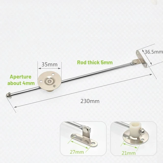 Main image of Silver Wear-resistant Flat Door Arm Support Hinges 230mm For Lift Up Stay Furniture Hardware