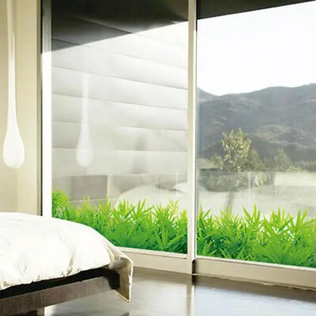 Alt view image 3 of 3 - Removable PVC Wall Sticker with Green Grass Pattern for Living Room Bedroom Office Cafe Bathroom Decor for Smooth Dry Surfaces