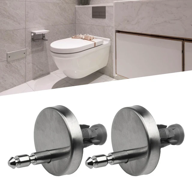 Alt view image 3 of 3 - Accessories Toilet Seat Hinge Top Close 45mm Hinge Pair Replacement Soft Release Quick Stainless Steel Practical