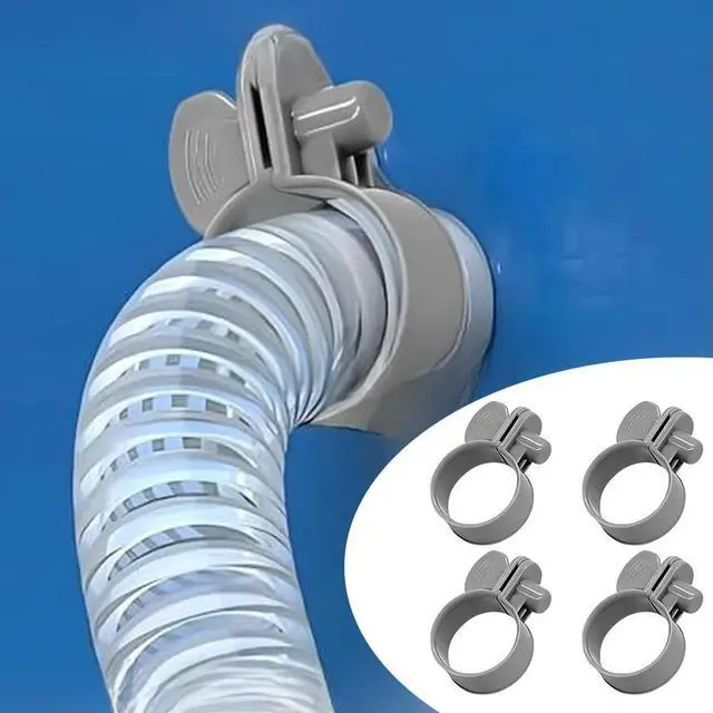 Main image of For Swimming Pool Maintenance Pool Hose Clamps Plastic Hose Clips Secure Pool Hose Connections Robust Plastic Material