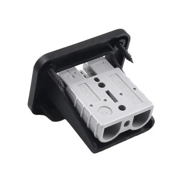 Alt view image 2 of 3 - 2pcs Cable Connectors 50 Amp with Mounting Bracket for Boat Winch Car and Trolling Motor Installations