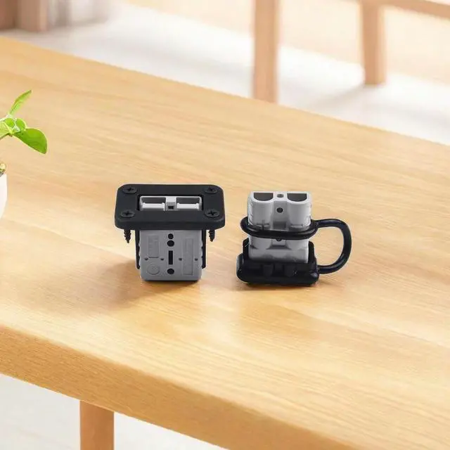 Main image of 2pcs Cable Connectors 50 Amp with Mounting Bracket for Boat Winch Car and Trolling Motor Installations