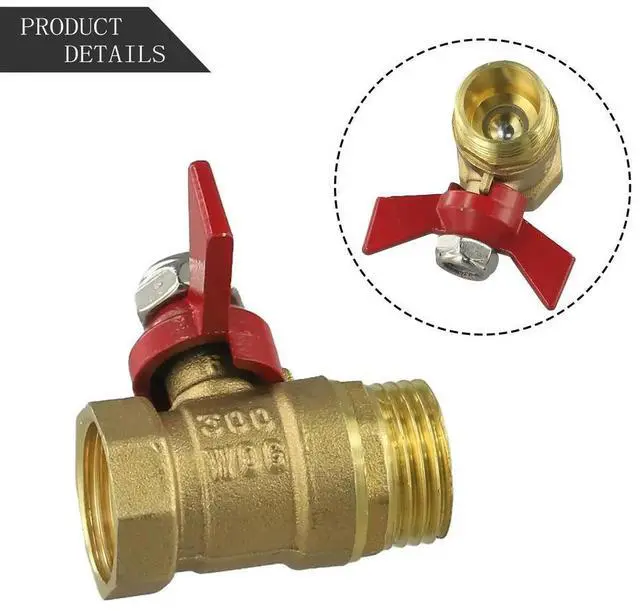 Alt view image 2 of 3 - Brass Garden Hose Shut Off Valve Easy Lever Number Of Pieces Brass High Volume Lever Shut Off Valve Water Flow Connector
