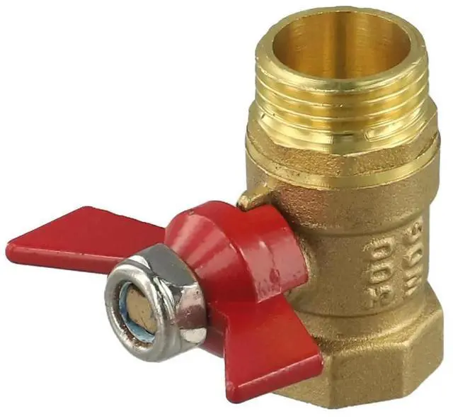 Alt view image 3 of 3 - Brass Garden Hose Shut Off Valve Easy Lever Number Of Pieces Brass High Volume Lever Shut Off Valve Water Flow Connector