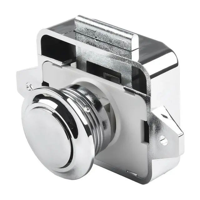 Alt view image 2 of 3 - Attachment Practical Accessories Button Catch Lock Yacht Boat Button Cupboard Door Furniture L-shaped Plate