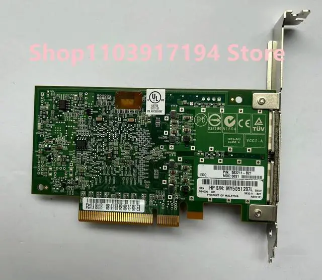 Alt view image 2 of 2 - QLE7342 QDR PCIe x8 Gen2 IB6410401-03 40GB 10 gigabit network card 583211-B21