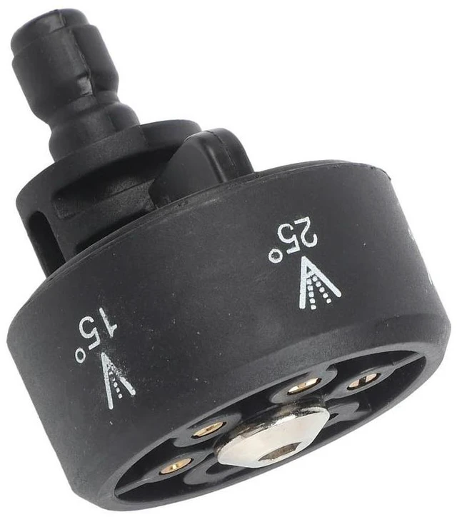 Alt view image 2 of 3 - Garden Sprinkler Sprinkler Head Quick-connect 1/4\" Cleaner Spray Tips High Pressure Nozzle WG630 Multi-angle Nozzle