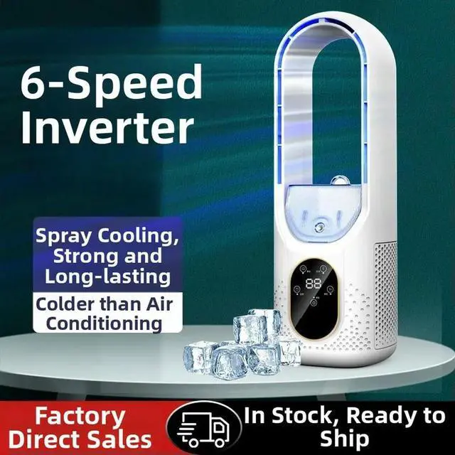 Alt view image 3 of 3 - USB Desktop Fan with Mist Spray and 6-Speed Fan Control for Steady Airflow and Refreshing Mist in Indoor Environments