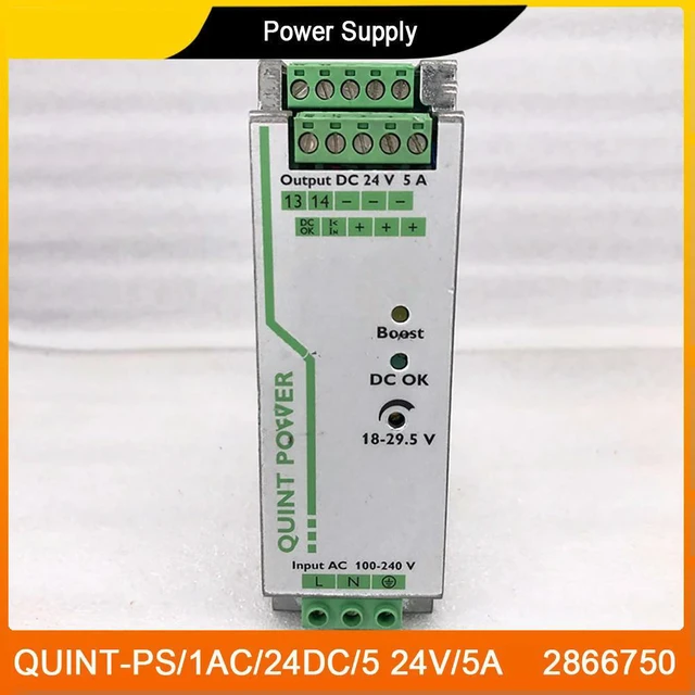 Alt view image 2 of 3 - QUINT-PS/1AC/24DC/5 24V/5A 2866750 Rail Switching Power Supply