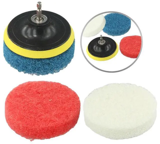 Main image of 5pcs Buffing Sponge Pad Set 4Inch Car Polishing Pad Kit Auto Buffing Waxing With Drill Adaptor For Car Cleaning Polishing Tools