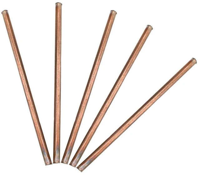 Alt view image 2 of 3 - Brass Rod Copper Rod Industrial Solid 100mm Length 4mm Diameter 99.9% Copper l Rod Pure Copper