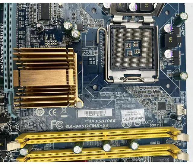 Alt view image 2 of 3 - Desktop Motherboard GA-945GCMX-S2 945GC LGA775 DDR2 Fast Ship