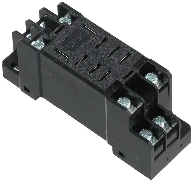 Alt view image 3 of 3 - DTF08A Relay Base DIN Rail Relay Socket For Relay Installation Plastic Material Quick Installation Support Screw Terminal Design