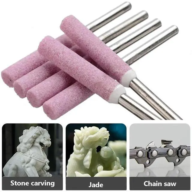 Main image of 5Pcs 5/32\" Chain Saw Grinding Head Diamond Grinder Sharpener Grinder Files For Craftsman For 1/4" Pitch 3/8"LP Pitch Chainsaws