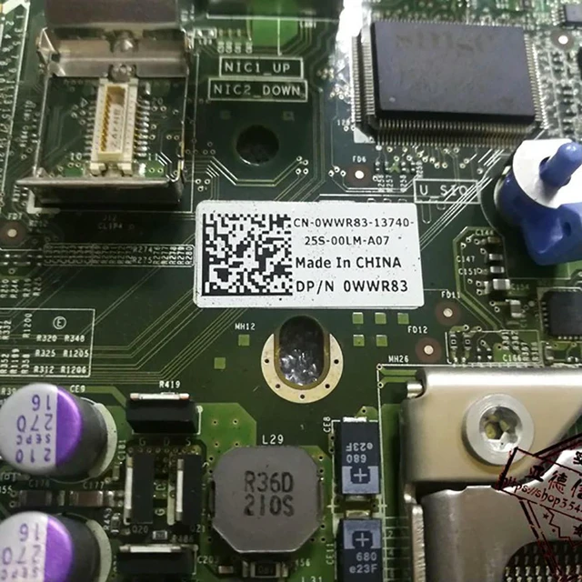 Alt view image 2 of 3 - Mainboard PowerEdge R410 0W179F WWR83 N051F 1V648 0WWR83 0N051F 01V648 DDR3 LGA1366 Motherboard Fast Ship