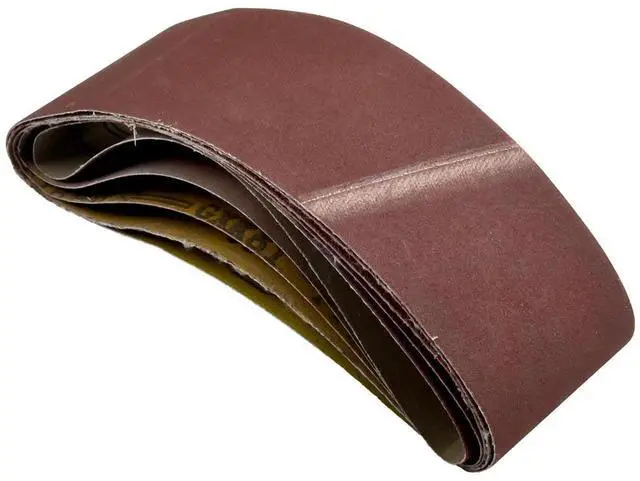 Main image of Abrasive Band Sanding Belts 75mm*533mm Set 5 Pieces Accessories Burgundy Kit Replacement Hot Sale