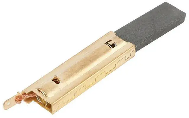 Alt view image 2 of 3 - Part Carbon Brush Repair Tool Washing Machine 1 Set(2 Pcs) 5x13.5x39.6mm Dark Gray Gold Motor Inserts Power Tool