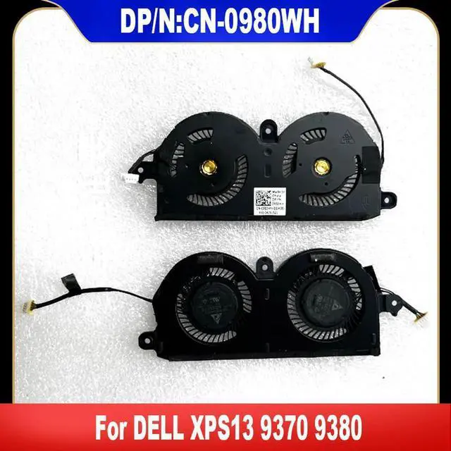 Main image of 0980WH For XPS 13 9370 9380 P82G Laptop Cooling Fan DC05V 0.4A Cooler Fan CN-0980WH 980WH Heatsink Radiator