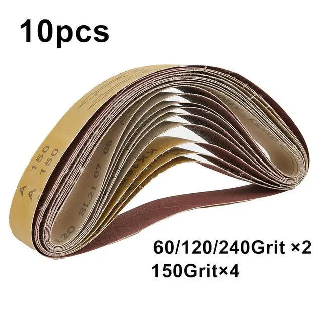 Alt view image 3 of 3 - Take Your Sanding to the Next Level with 10pcs Grit 40mm x 680mm Sanding Belts Set, Suitable for Angle Grinder Belt