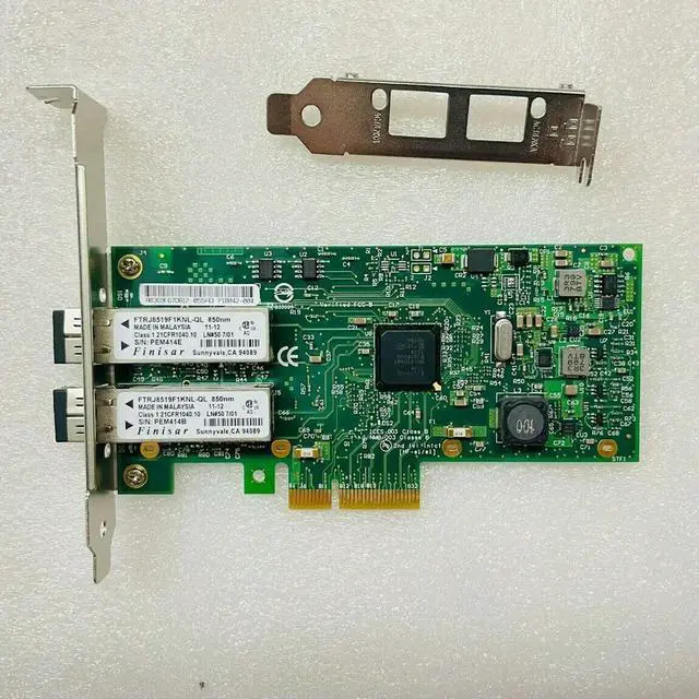 Alt view image 2 of 3 - I350-F2 PCI-E X4 SFP Multimode Dual Port Gigabit Ethernet Fiber Optic Lan Network Card