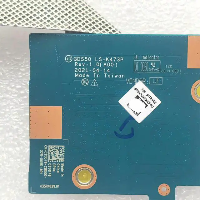 Alt view image 3 of 3 - LS-K473P 02DD76 02PG0W For X15 R1 Keyboard Board
