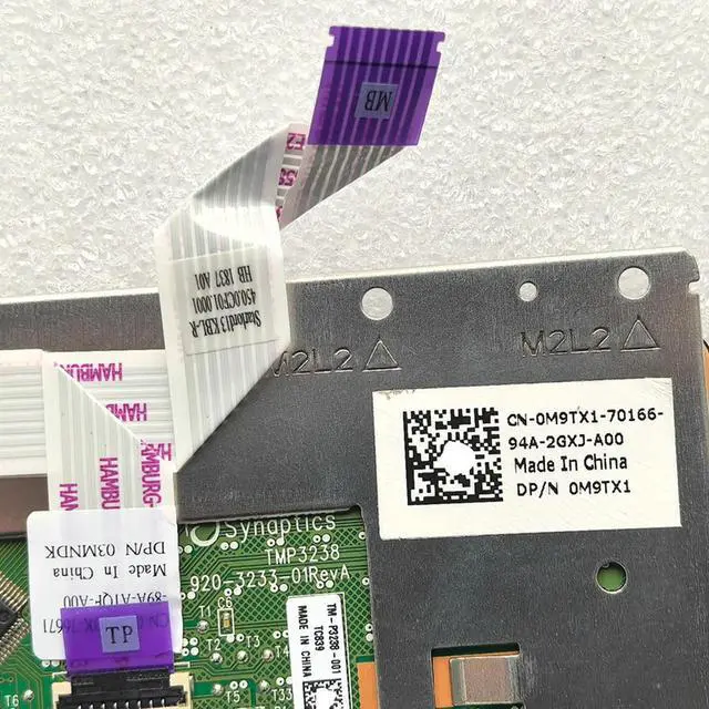 Alt view image 2 of 3 - 0M9TX1 For Latitude 3390 2-IN-1 Laptop Touchpad Mouse Button Board With Cable CN-0M9TX1 1XP65