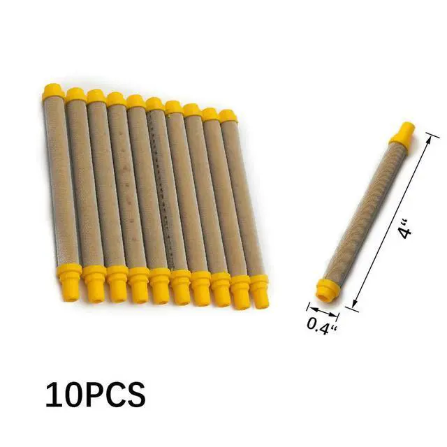 Alt view image 2 of 3 - Tool Mesh Airless Spray Tool Filter Workshop 304 Stainless Steel Durability Easy To Install Yellow 10 Pcs 100 Mesh