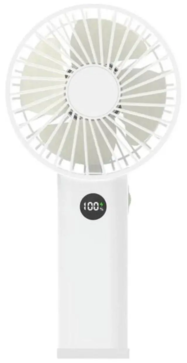 Alt view image 2 of 3 - USB Handheld Fan with Digital Display 100 Stepless Speeds 3600mAh Life Over 12 Hours for Indoor Outdoor