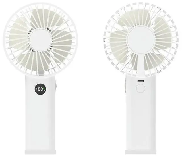 Main image of USB Handheld Fan with Digital Display 100 Stepless Speeds 3600mAh Life Over 12 Hours for Indoor Outdoor