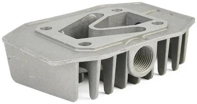 Alt view image 2 of 3 - Air Compressor Parts Cylinder Head Spare Parts Air Tools Pneumatic Replacement 1 Pcs 48mm X 72mm Cast Aluminum