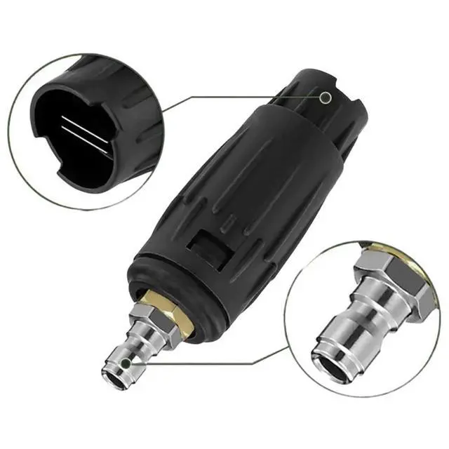 Alt view image 2 of 3 - Quick Connect Nozzle Adjustable Nozzle Adjustable Spray Angle Compatible With Pressure Washers Heavy-Duty Cleaning