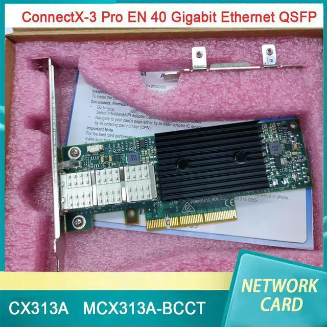 Main image of NIC CX313A MCX313A-BCCT ConnectX-3 Pro EN 40 Gigabit Ethernet QSFP PCIe3.0 x8 Single Port Network Card