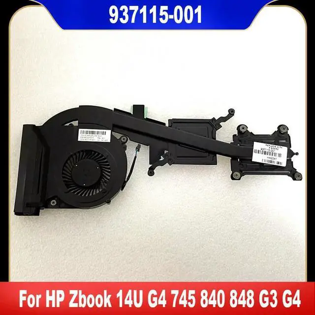 Main image of 937115-001 For Zbook 14U G4 745 840 848 G3 G4 Laptop Cooling Fan Cooler Fan With Heatsink 6043B0223511 100% Tested