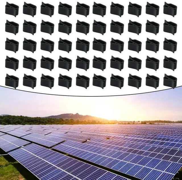 Main image of Solar Panel Clip Cable Mount Insulated PV Wire Temperature Resistant Wire Holder Organizer 2 Lines