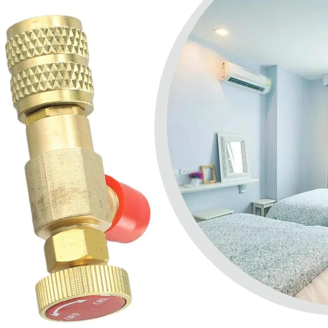 Alt view image 2 of 3 - Practical Valve Flow Control Valve 1/4 In - 5/16in Replacement Safety Valve Air Conditioning Control Valve Copper