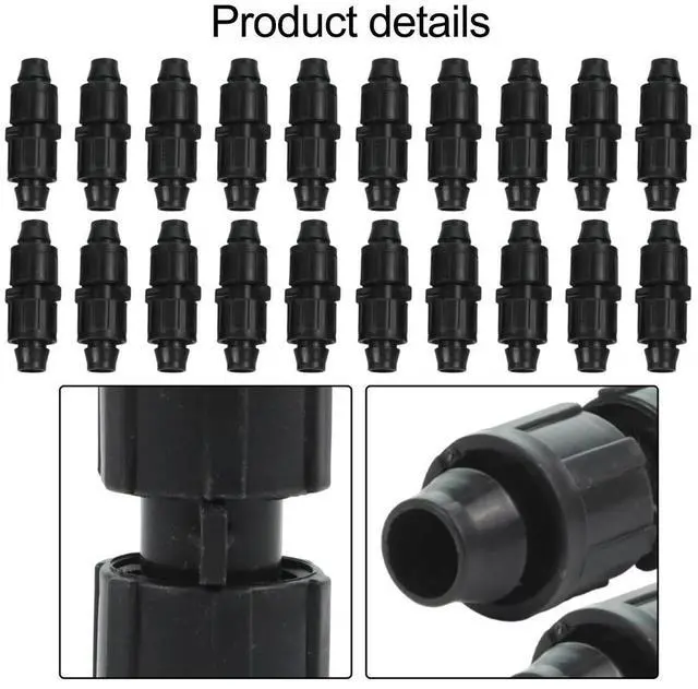 Alt view image 3 of 3 - Gardening Projects As Picture Drip Tape Coupling Cost Effective Water Flow 20 Piece Set Affordable Irrigation Solution