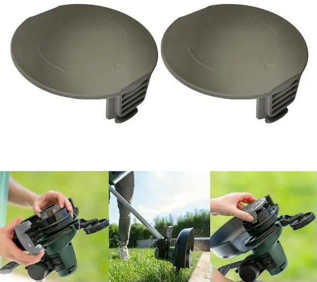 Main image of 2pcs Spool Cover Cap Fit For Bosch Universal Grass Cut 18/18-26/18-260 String Trimmer Parts Replace Garden Lawn Mower Spool Cap