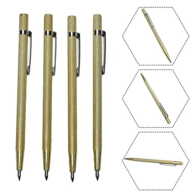 Alt view image 3 of 3 - Tool Cutting Pen 150mm / 6 Inch 4Pcs Carbide Diamond Glass Cutter Machine Lettering Pen Tile Cutting