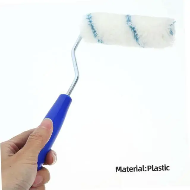 Main image of Paint Roller and Brush Set with Ergonomic Steel Handle Stand and Plastic Paint Tray Made for Use with Water and Oil Based Paints