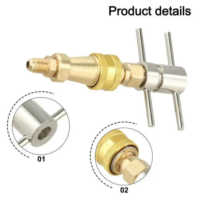 Alt view image 2 of 3 - Washer 1/4 Inch Refrigerator Quick Coupling Brass Washer Quick Connect Snow Cleaning And Unclogging Pipeline Quick Connection