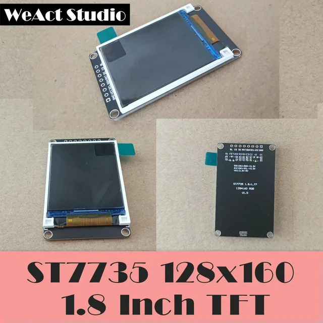 Alt view image 2 of 2 - CCZYF-WeAct 1.8-inch TFT display IPS color screen ST7735 LCD display screen 5V 3.3V