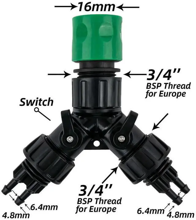 Alt view image 2 of 3 - Garden Irrigation Garden Tap Adapter 1/4'' Hose Connector Easy Installation Efficient Garden Watering Leak-proof Connection