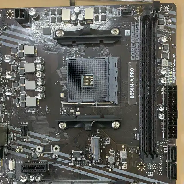 Alt view image 3 of 3 - B550M-A PRO Motherboard AM4 DDR4 64G SATA3 M.2 PCI-E4.0 USB 3.2 Gen1 Micro ATX PC Support 3rd Gen