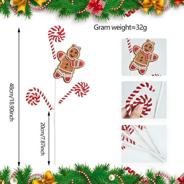 Alt view image 3 of 6 - Christmas Party Decor Christmas Candy Picks Christmas Holiday Celebration Delightful Party Accents For Christmas Trees