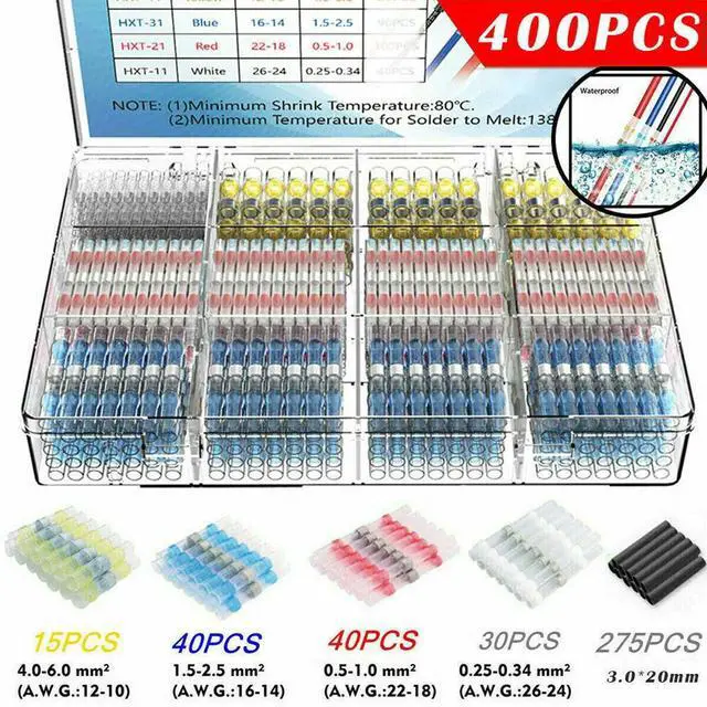 Main image of Butt Wire Connectors Heat Shrink Connectors Advanced Waterproof Function Cable Inspection For Cable Repair For Aerospace