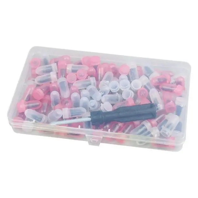 Alt view image 3 of 3 - Efficient Tire Repair Kit with 100 Stoppers and Screwdriver for Fast Fixing Punctures Includes Two Sizes of Stoppers