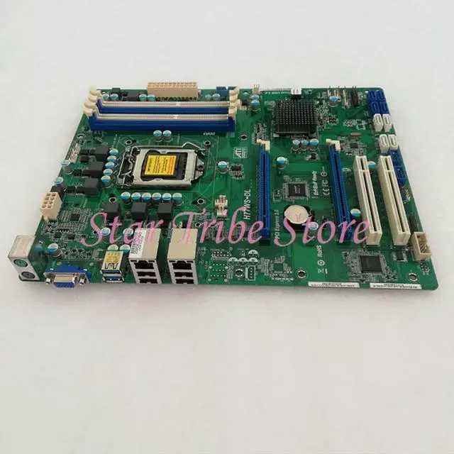 Alt view image 3 of 3 - LGA1155 Support I5 I7 E3-1230 CPU Server Motherboard SATA3.0 USB3.0 H77WS-DL